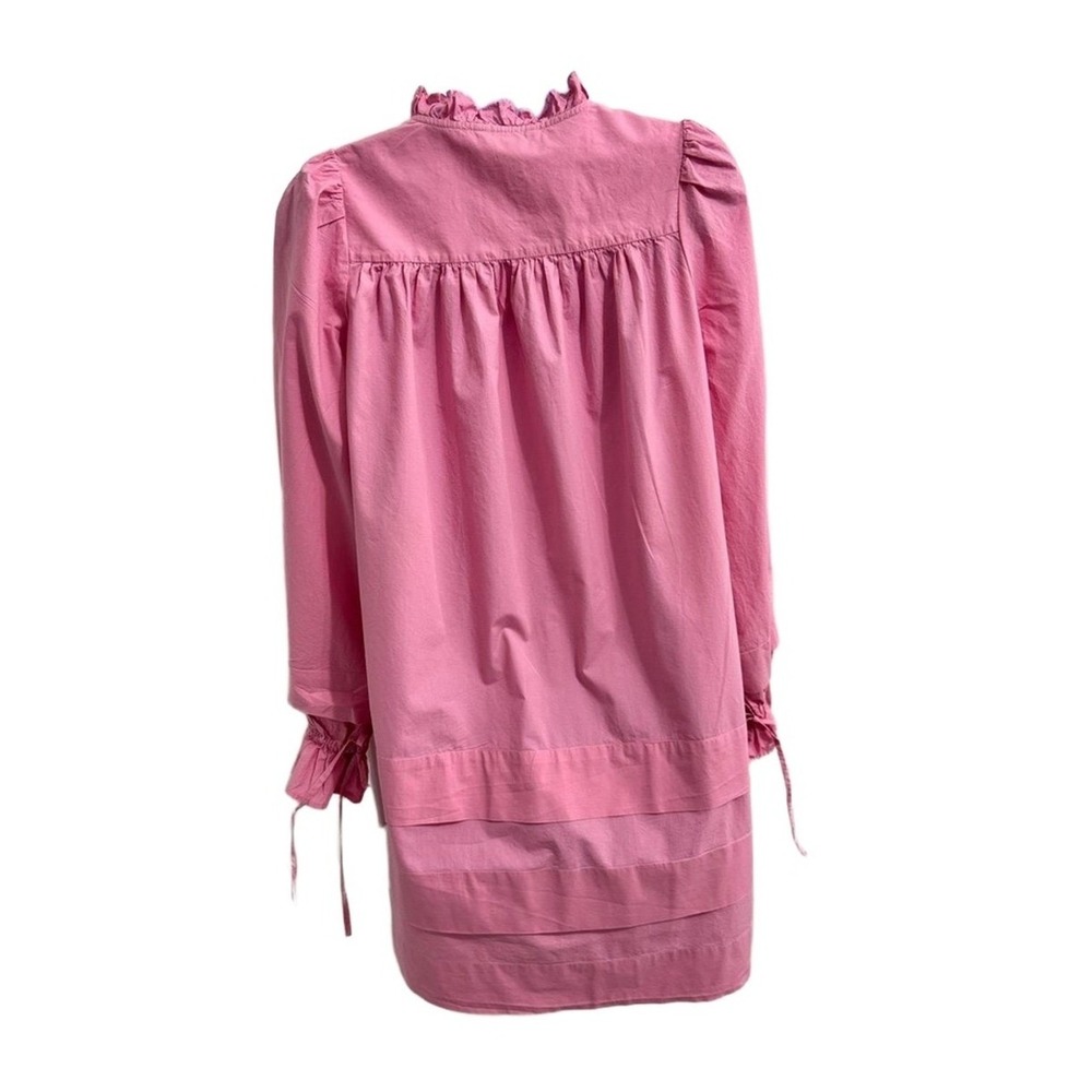 Monki Pink Ruffle-Neck Mini Dress - Picture 3 of 9